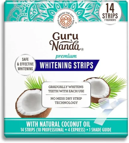 GuruNanda Teeth Whitening Strips – 7-Day Non-Slip Brightening Treatment