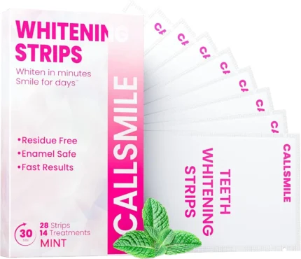 Teeth Whitening Strips – 14 Treatments, Enamel Safe & Mint