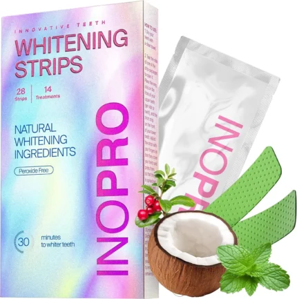 Teeth Whitening Strips – 14 Treatments, Peroxide-Free & Enamel Safe